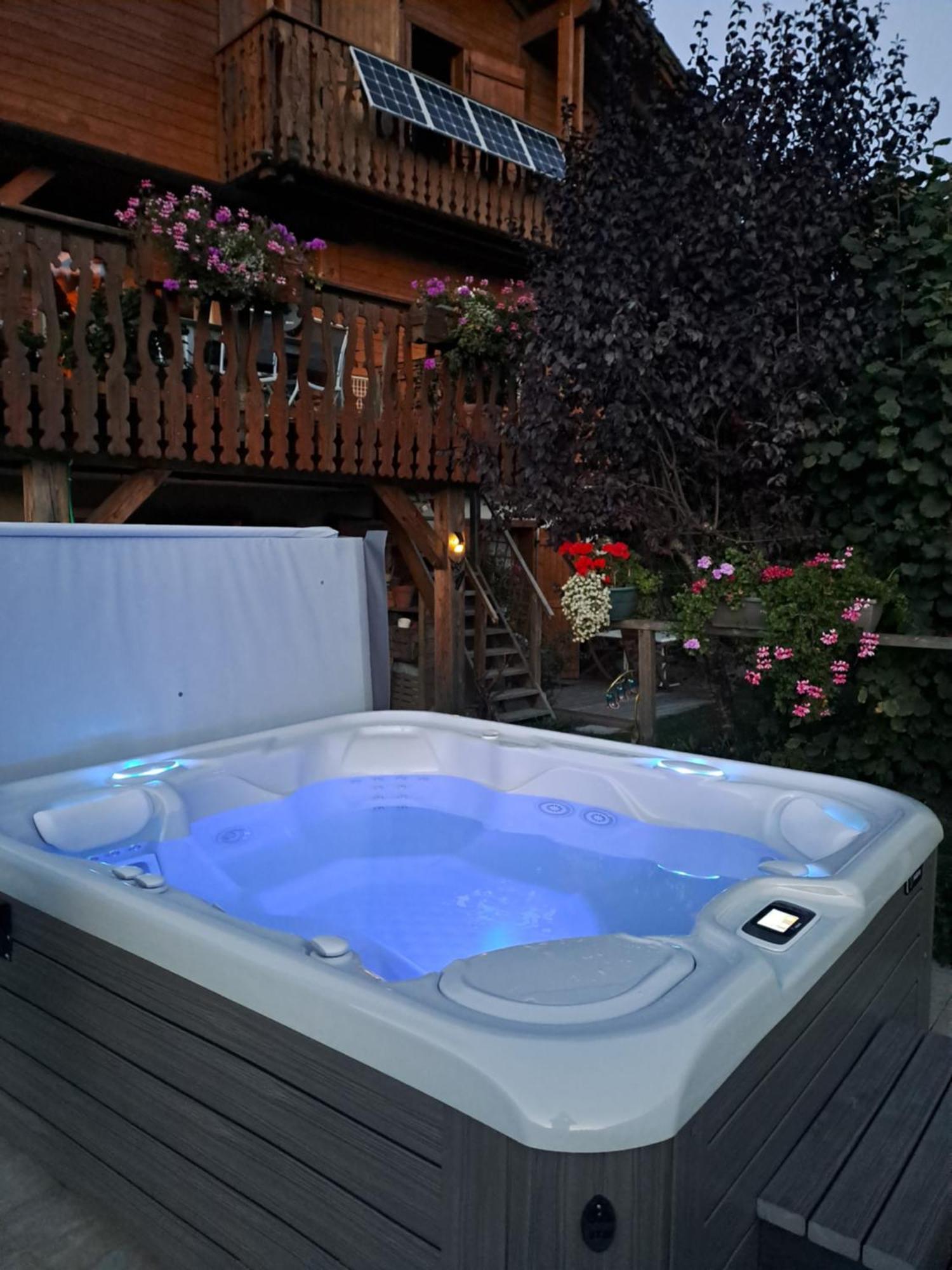 A4 km de Megève très joli studio avec jacuzzi ,vue sur les montagnes au calme Praz-sur-Arly Esterno foto
